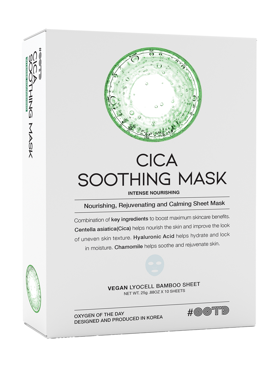 Тканевая маска с успокаивающим эффектом #OOTD Cica Soothing Mask, 10 шт